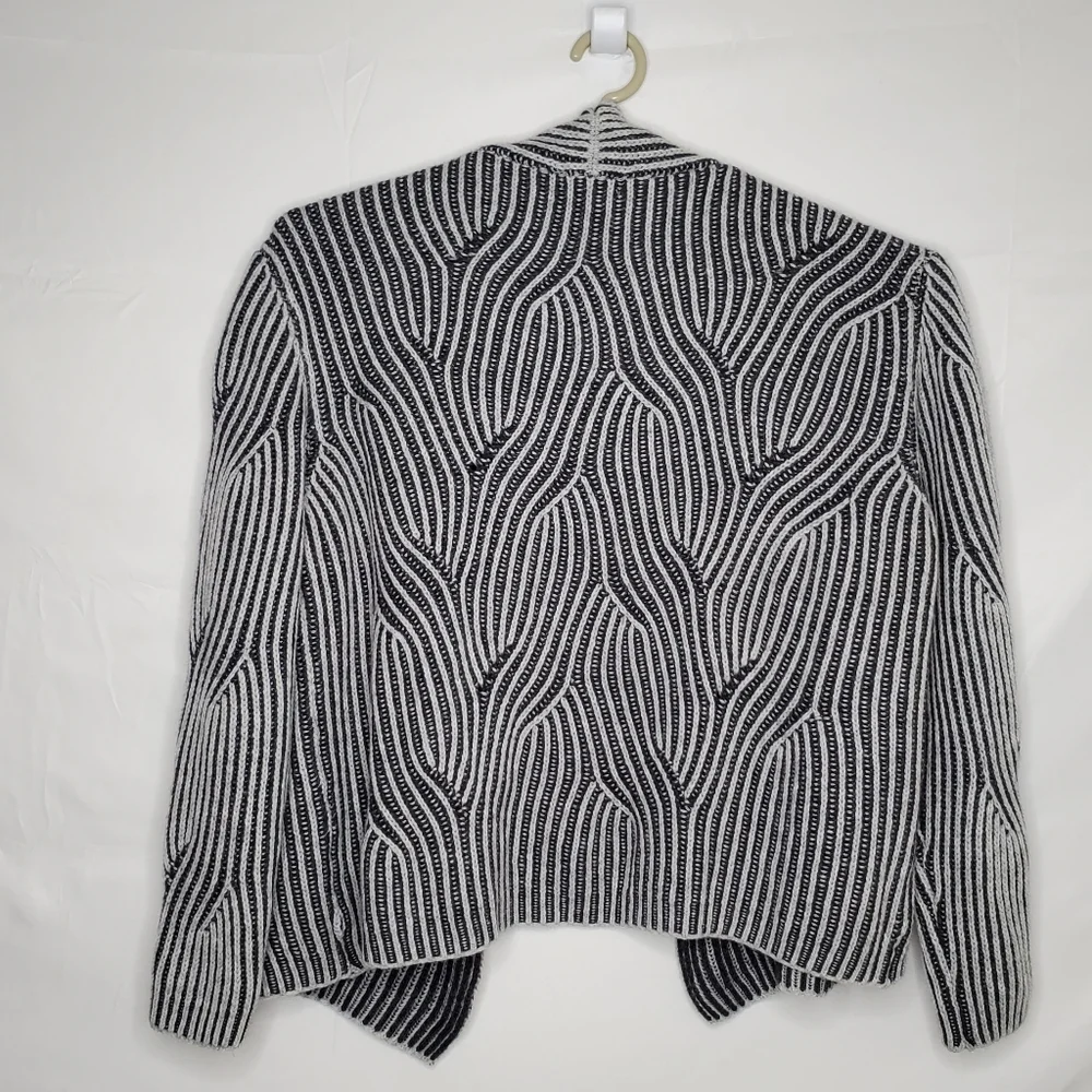 Bartolini Cashmere Wool Blend Cardigan Size L Made in Italy Open Front Sweater - Picture 4 of 12